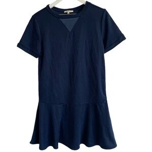 Copper Key Navy Short Sleeve Sweatshirt Dress, Size S